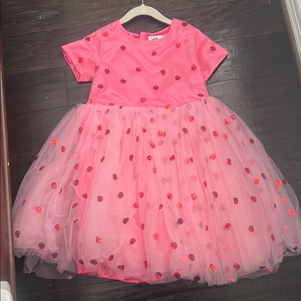 Lola Pink Dress with Red Accents